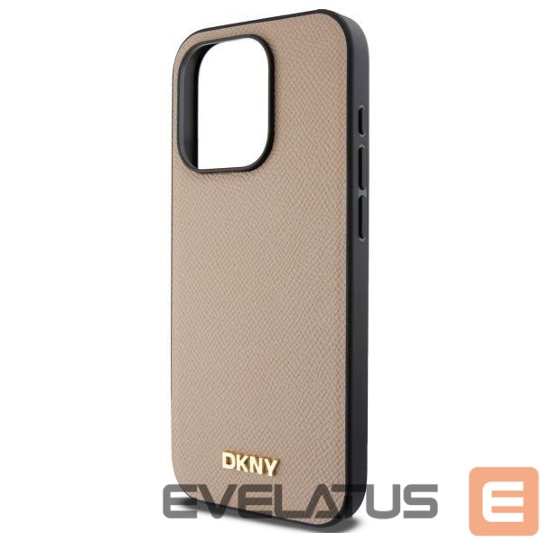 Other goods DKNY DKNY Grained Metal Logo MagSafe iPhone 15 Pro Case - Beige