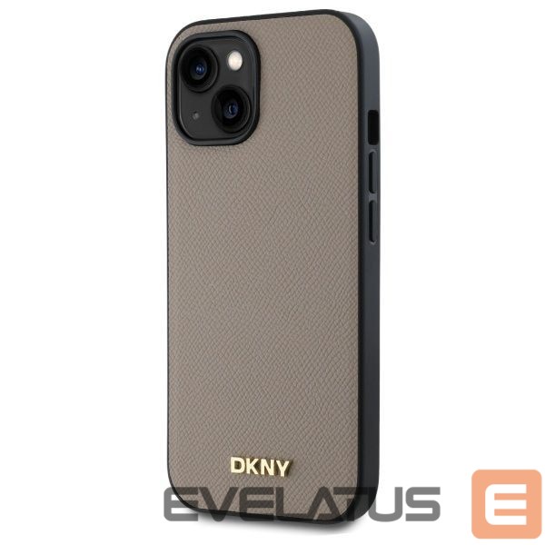 Other goods DKNY DKNY Grained Metal Logo MagSafe iPhone 15 Case - Beige