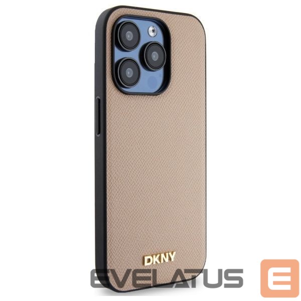 Other goods DKNY DKNY Grained Metal Logo MagSafe iPhone 15 Pro Max Case - Beige