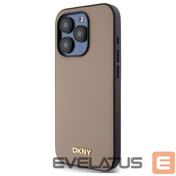 Other goods DKNY DKNY Grained Metal Logo MagSafe iPhone 15 Pro Max Case - Beige