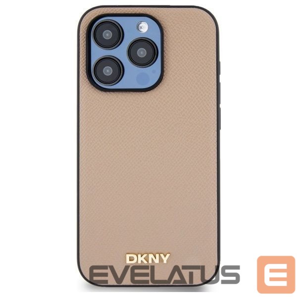 Other goods DKNY DKNY Grained Metal Logo MagSafe iPhone 15 Pro Max Case - Beige