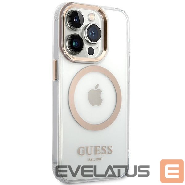 Other goods Guess Guess Metal Outline Magsafe iPhone 15 Pro Max Case - Gold