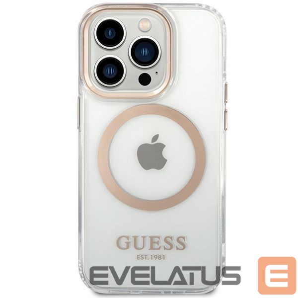 Other goods Guess Guess Metal Outline Magsafe iPhone 15 Pro Max Case - Gold