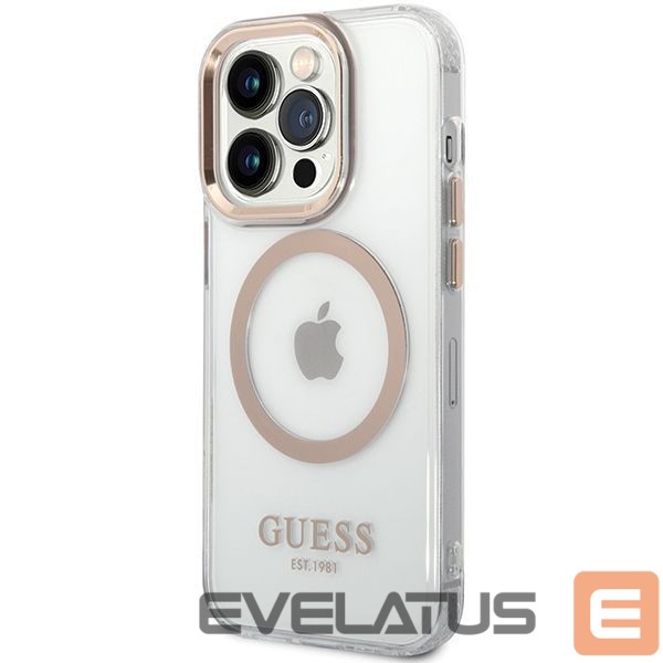 Other goods Guess Guess Metal Outline Magsafe iPhone 15 Pro Max Case - Gold