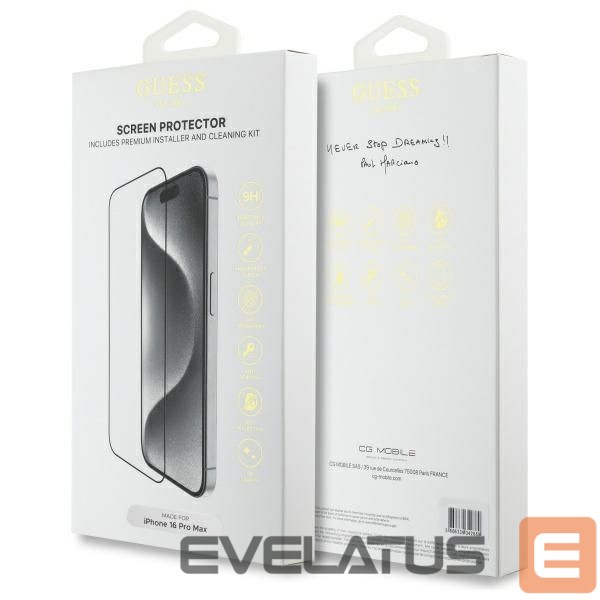 Other goods Guess Guess Screen Protector 2.5D Outline Tempered Glass for iPhone 16 Pro Max