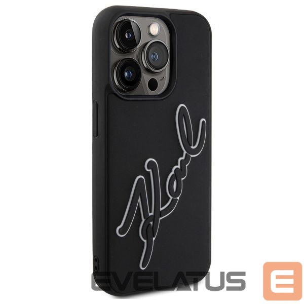Other goods Karl Lagerfeld Karl Lagerfeld 3D Rubber Signature Case for iPhone 15 Pro Max - Black