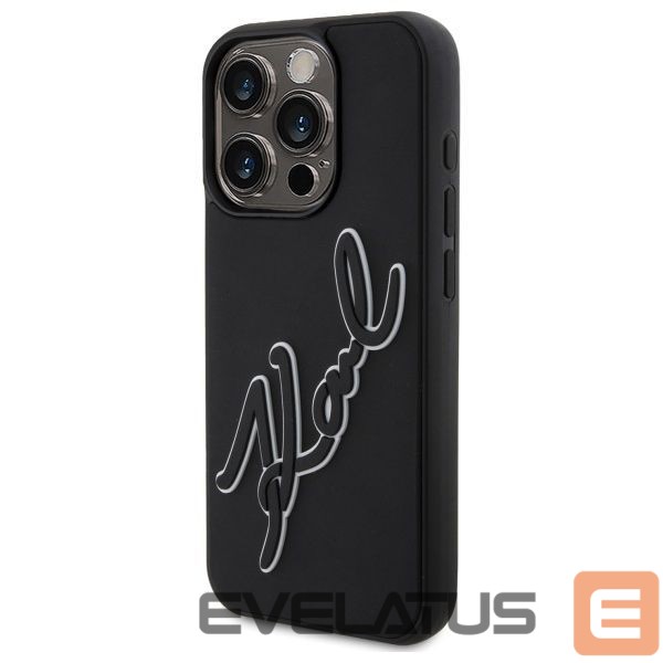 Other goods Karl Lagerfeld Karl Lagerfeld 3D Rubber Signature Case for iPhone 15 Pro Max - Black