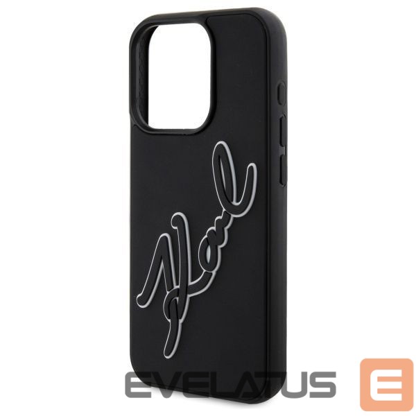 Other goods Karl Lagerfeld Karl Lagerfeld 3D Rubber Signature Case for iPhone 15 Pro Max - Black