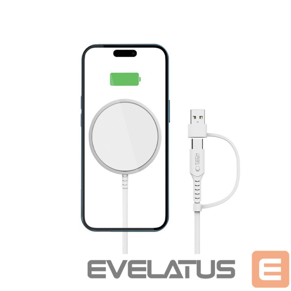 Other goods Tech-Protect Tech-Protect QI15W-A44 Magnetic Wireless Charger with MagSafe - White