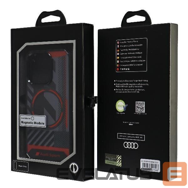 Other goods Audi Audi IML Sport MagSafe Case iPhone 15 Pro 6.1" black/black hardcase AU-IMLMIP15P-RSQ/D2-BK