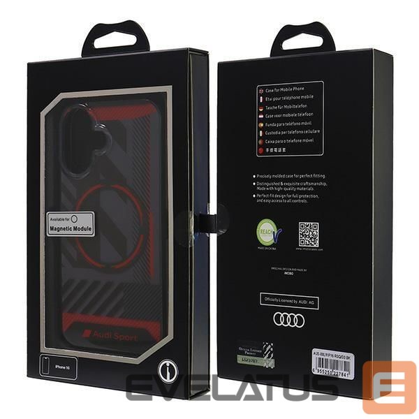 Other goods Audi Audi IML Sport MagSafe iPhone 16 6.1" black/black hardcase AUS-IMLMIP16-RSQ/D2-BK