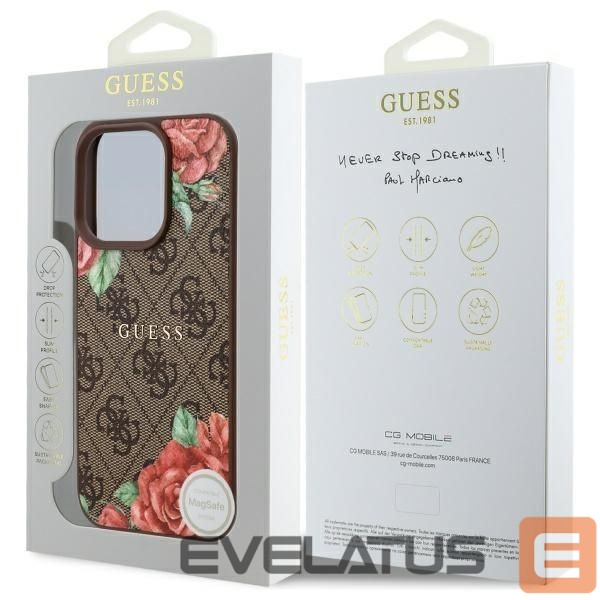 Other goods Guess Guess GUHMP16LP4ROPEMCW iPhone 16 Pro 6.3" brown/brown hardcase 4G Flowers Print MagSafe
