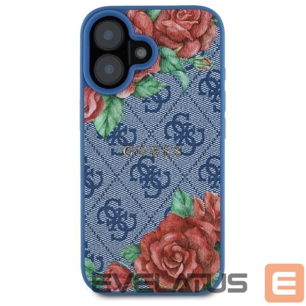 Other goods Guess Guess GUHMP16SP4ROPEMCB iPhone 16 6.1" blue/blue hardcase 4G Flowers Print MagSafe
