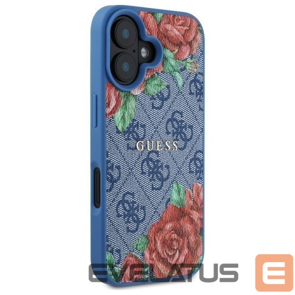 Other goods Guess Guess GUHMP16SP4ROPEMCB iPhone 16 6.1" blue/blue hardcase 4G Flowers Print MagSafe