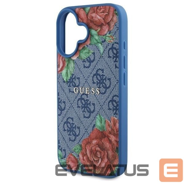 Other goods Guess Guess GUHMP16SP4ROPEMCB iPhone 16 6.1" blue/blue hardcase 4G Flowers Print MagSafe