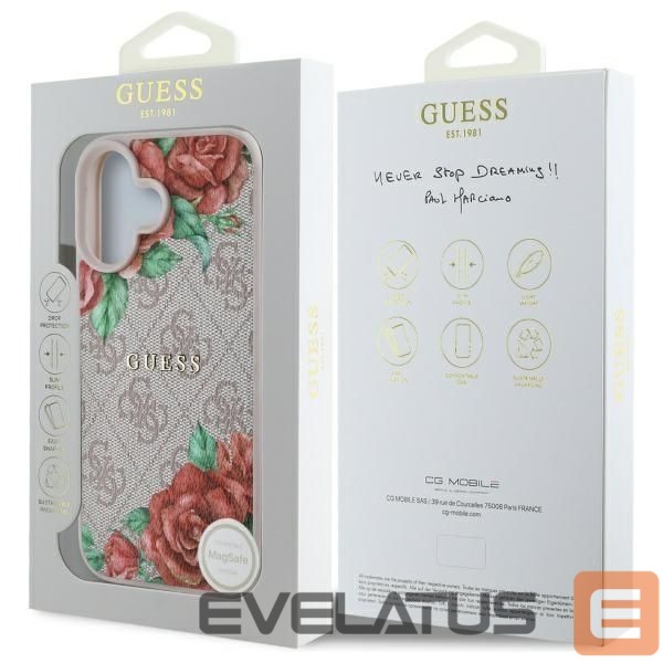 Other goods Guess Guess GUHMP16SP4ROPEMCP iPhone 16 6.1" pink/pink hardcase 4G Flowers Print MagSafe