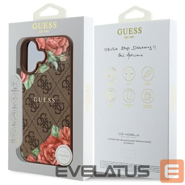 Other goods Guess Guess GUHMP16SP4ROPEMCW iPhone 16 6.1" brown/brown hardcase 4G Flowers Print MagSafe