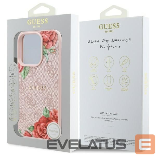 Other goods Guess Guess GUHMP16XP4ROPEMCP iPhone 16 Pro Max 6.9" pink/pink hardcase 4G Flowers Print MagSafe