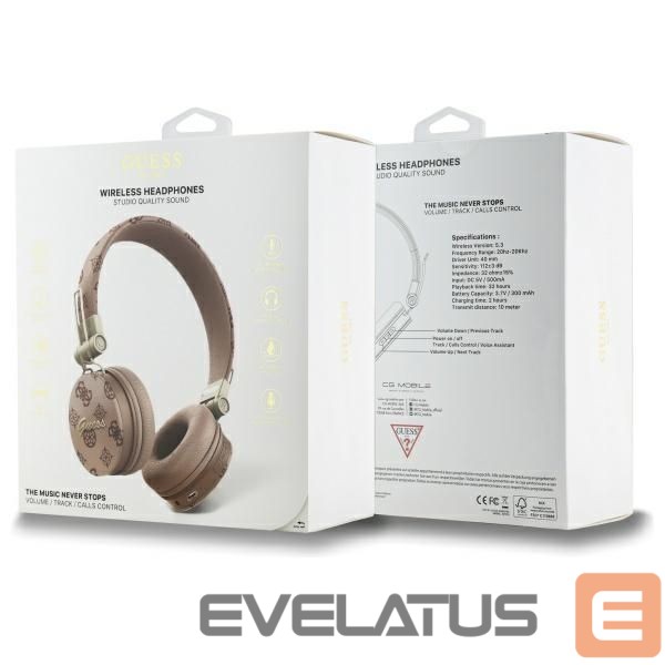 Other goods Guess Guess Bluetooth ENC GUBH70EPOSMW Brown/Brown Peony Script Round Shape Headphones