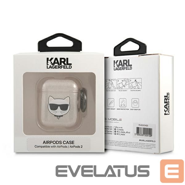 Other goods Karl Lagerfeld Karl Lagerfeld Glitter Choupette Case for AirPods 1 / 2 - Gold