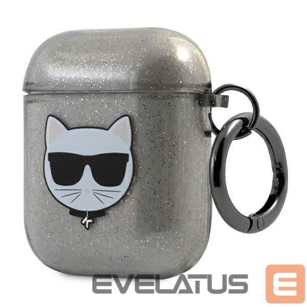 Other goods Karl Lagerfeld Karl Lagerfeld KLA2UCHGK AirPods 1/2 cover black/black Glitter Choupette