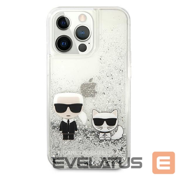Other goods Karl Lagerfeld Karl Lagerfeld Liquid Glitter Karl&Choupette case for iPhone 13 Pro / 13 6.1" - silver