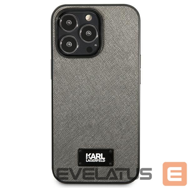Other goods Karl Lagerfeld Karl Lagerfeld Saffiano Plaque case for iPhone 13 Pro / 13 6.1" - silver