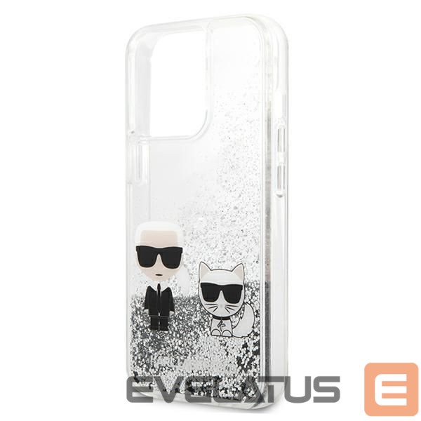 Other goods Karl Lagerfeld Karl Lagerfeld Liquid Glitter Karl&Choupette case for iPhone 13 Pro Max 6.7" - silver