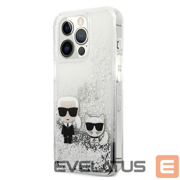 Other goods Karl Lagerfeld Karl Lagerfeld Liquid Glitter Karl&Choupette case for iPhone 13 Pro Max 6.7" - silver