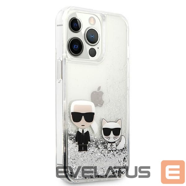 Other goods Karl Lagerfeld Karl Lagerfeld Liquid Glitter Karl&Choupette case for iPhone 13 Pro Max 6.7" - silver