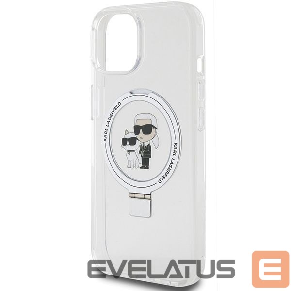 Other goods Karl Lagerfeld Karl Lagerfeld KLHMP15SHMRSKCH iPhone 15 / 14 / 13 6.1" white/white hardcase Ring Stand Karl&Choupette MagSafe