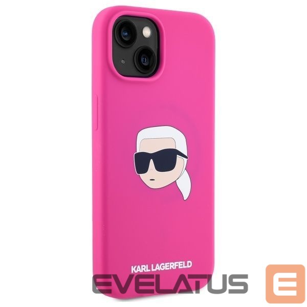 Other goods Karl Lagerfeld Karl Lagerfeld KLHMP15SSKHPPLF iPhone 15 6.1" fuchsia/fuschia hardcase Silicone Karl Head Print MagSafe