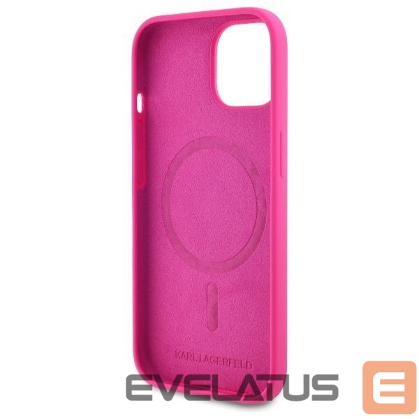 Other goods Karl Lagerfeld Karl Lagerfeld KLHMP15SSKHPPLF iPhone 15 6.1" fuchsia/fuschia hardcase Silicone Karl Head Print MagSafe