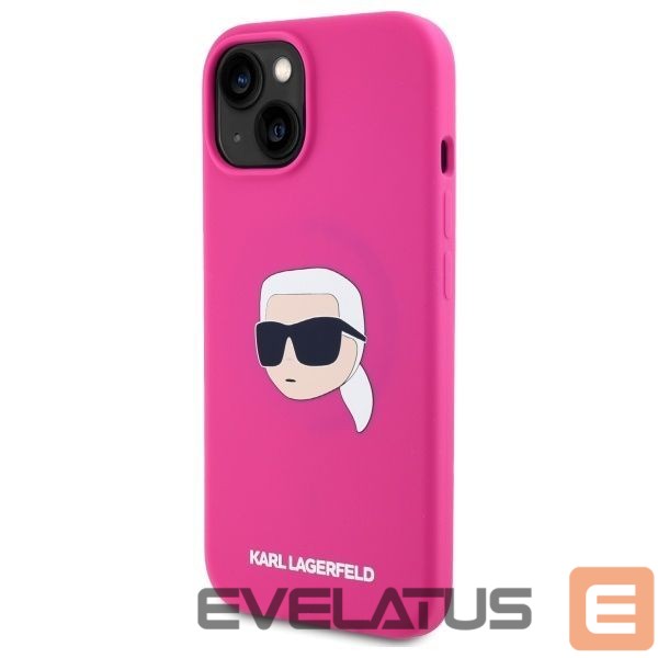 Other goods Karl Lagerfeld Karl Lagerfeld KLHMP15SSKHPPLF iPhone 15 6.1" fuchsia/fuschia hardcase Silicone Karl Head Print MagSafe