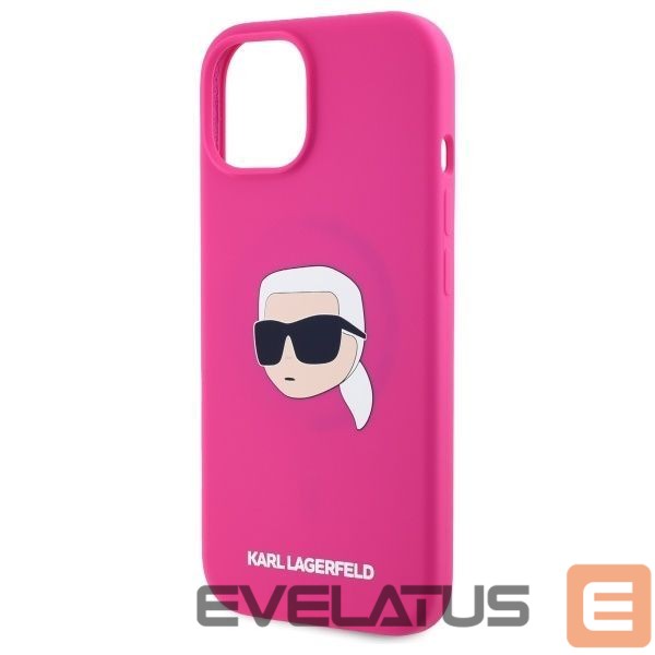 Other goods Karl Lagerfeld Karl Lagerfeld KLHMP15SSKHPPLF iPhone 15 6.1" fuchsia/fuschia hardcase Silicone Karl Head Print MagSafe