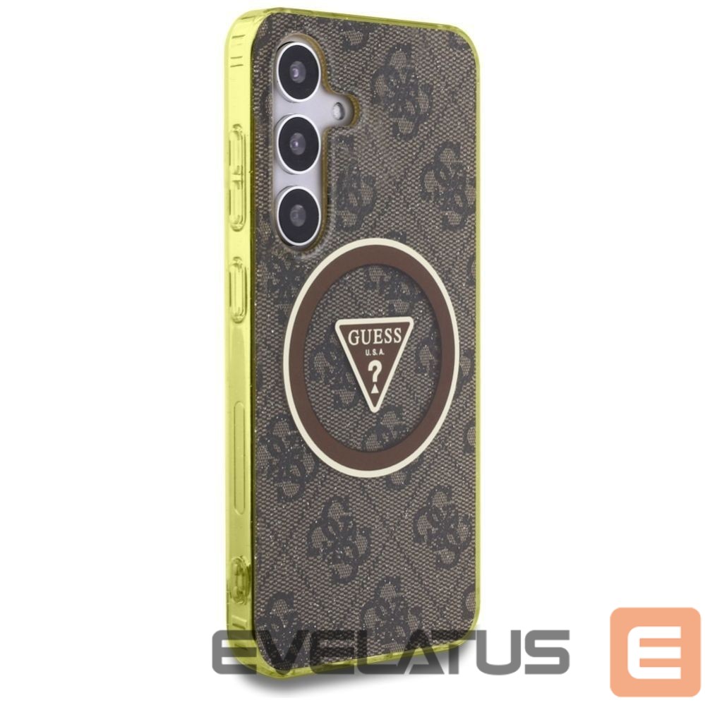Other goods Guess Guess 4G Glitter Triangle Buttons MagSafe Case for Samsung Galaxy S25 Brown