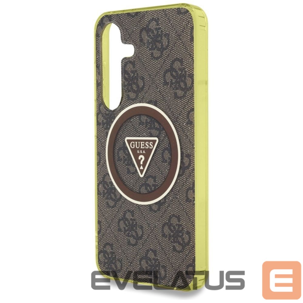 Other goods Guess Guess 4G Glitter Triangle Buttons MagSafe Case for Samsung Galaxy S25 Brown