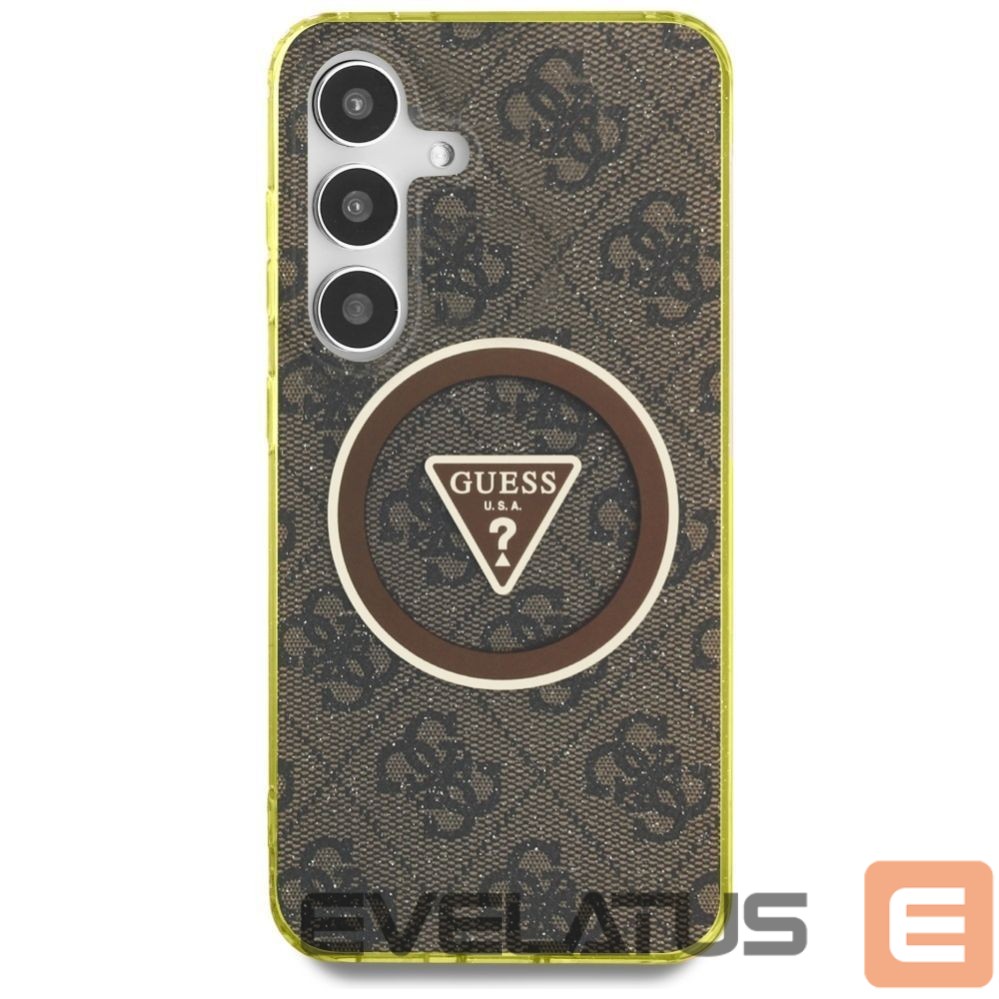 Other goods Guess Guess 4G Glitter Triangle Buttons MagSafe Case for Samsung Galaxy S25 Brown