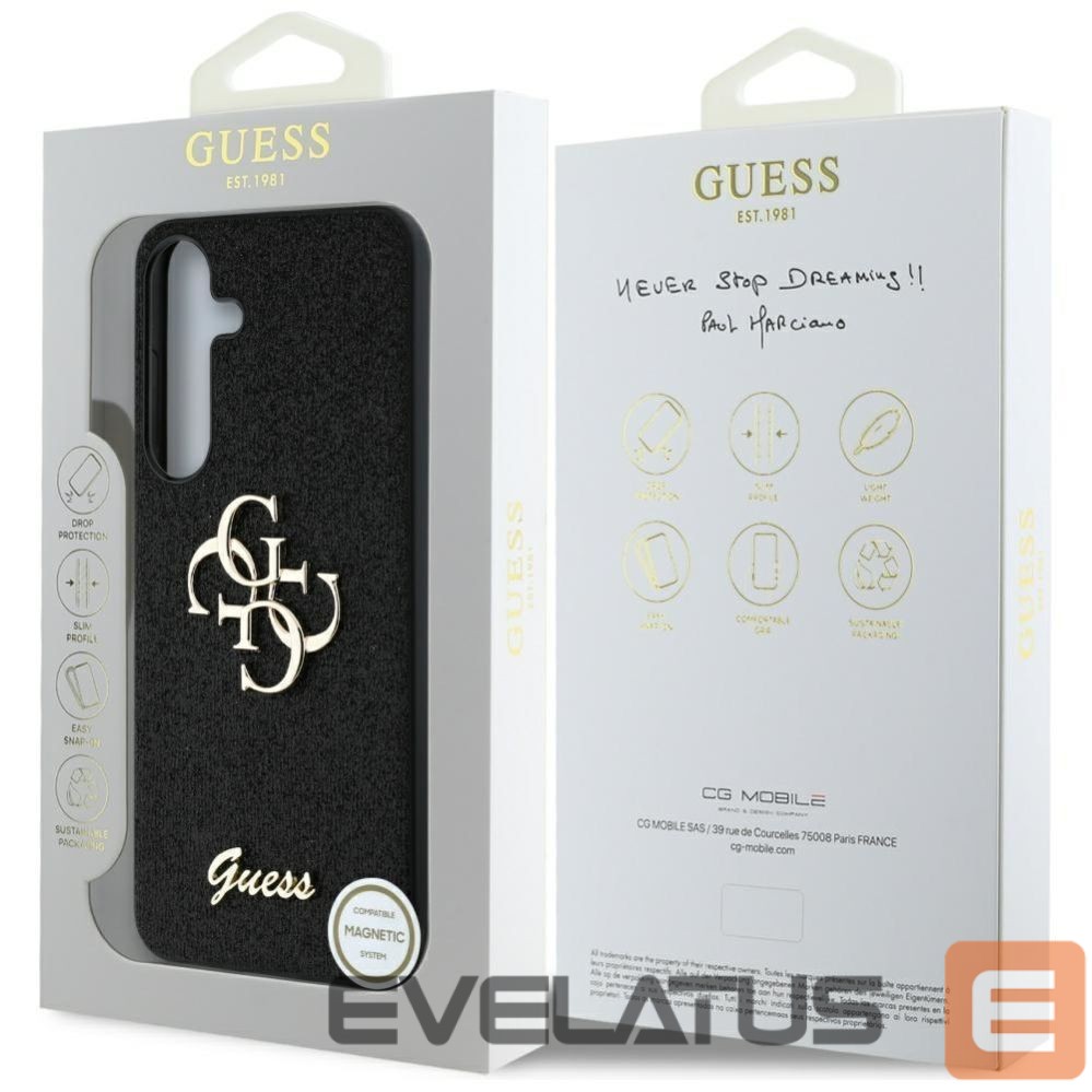 Other goods Guess Guess Fixed Glitter Big 4G Metal Logo case for Samsung Galaxy S25 Plus black
