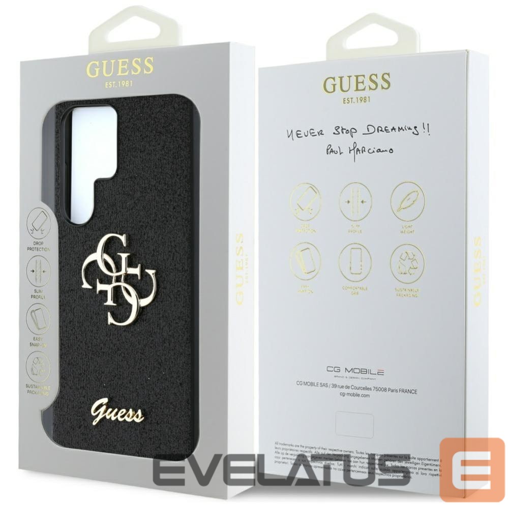 Other goods Guess Guess Fixed Glitter Big 4G Metal Logo case for Samsung Galaxy S25 Ultra black