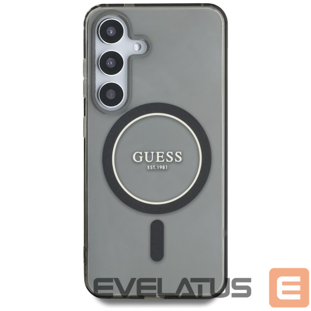 Other goods Guess Guess Glitter Circle Classic Logo MagSafe case for Samsung Galaxy S25 black