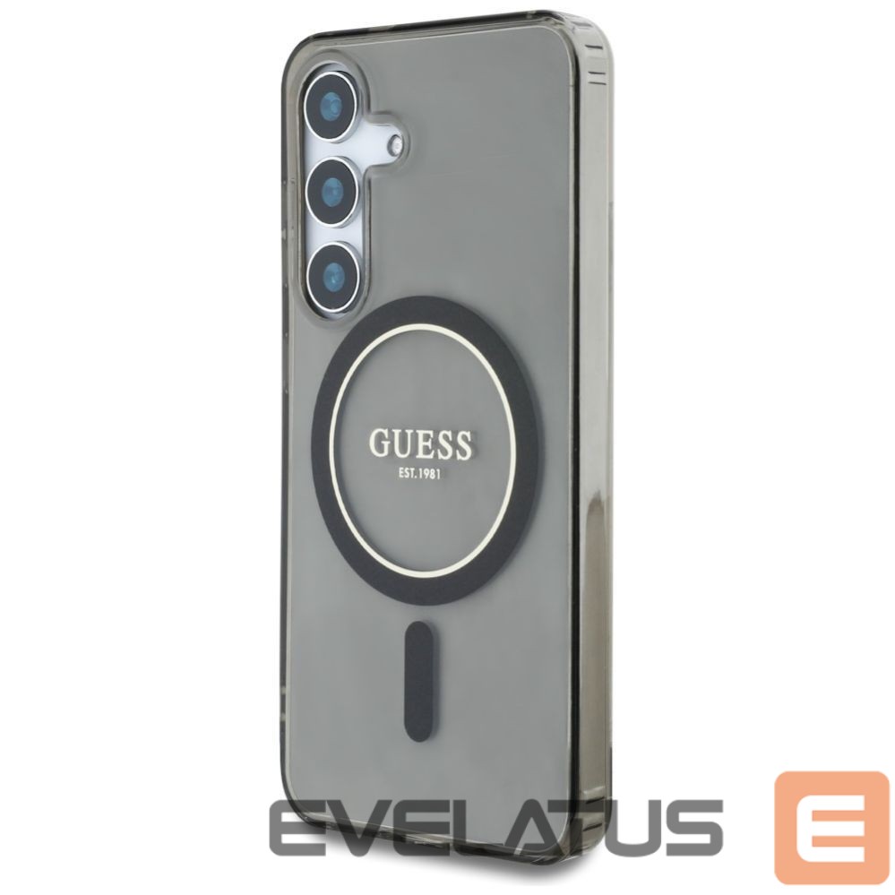 Other goods Guess Guess Glitter Circle Classic Logo MagSafe case for Samsung Galaxy S25 black