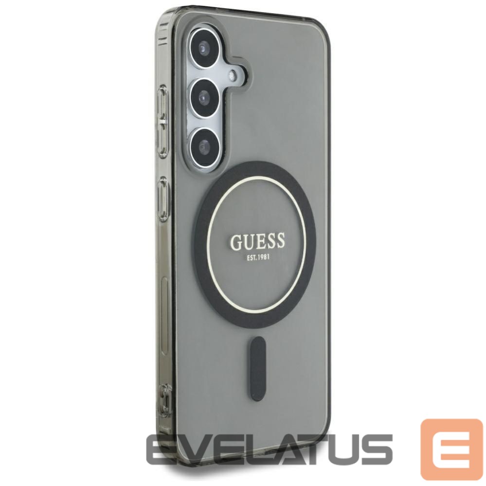 Other goods Guess Guess Glitter Circle Classic Logo MagSafe case for Samsung Galaxy S25 black
