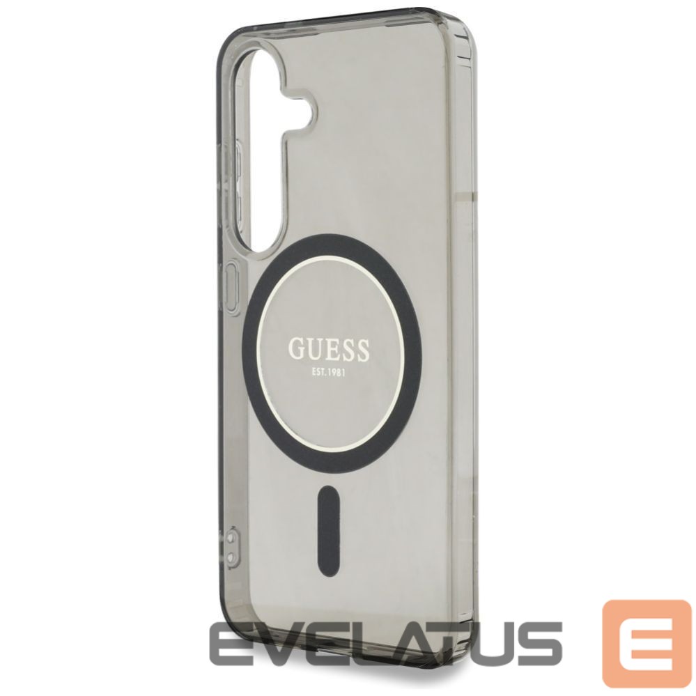 Other goods Guess Guess Glitter Circle Classic Logo MagSafe case for Samsung Galaxy S25 black