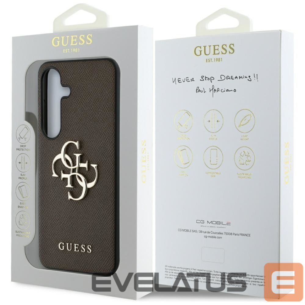 Other goods Guess Guess Grained Big 4G Logo Small Classic Logo case for Samsung Galaxy S25 Plus brown