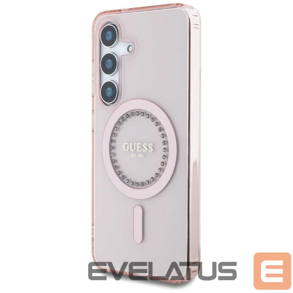 Other goods Guess Guess Rhinestones Printed Classic Logo MagSafe Samsung Galaxy S25 Case Pink