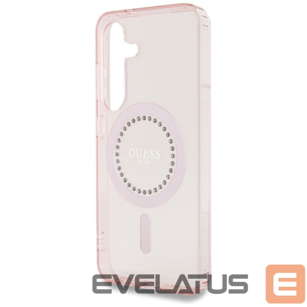 Other goods Guess Guess Rhinestones Printed Classic Logo MagSafe Samsung Galaxy S25 Case Pink
