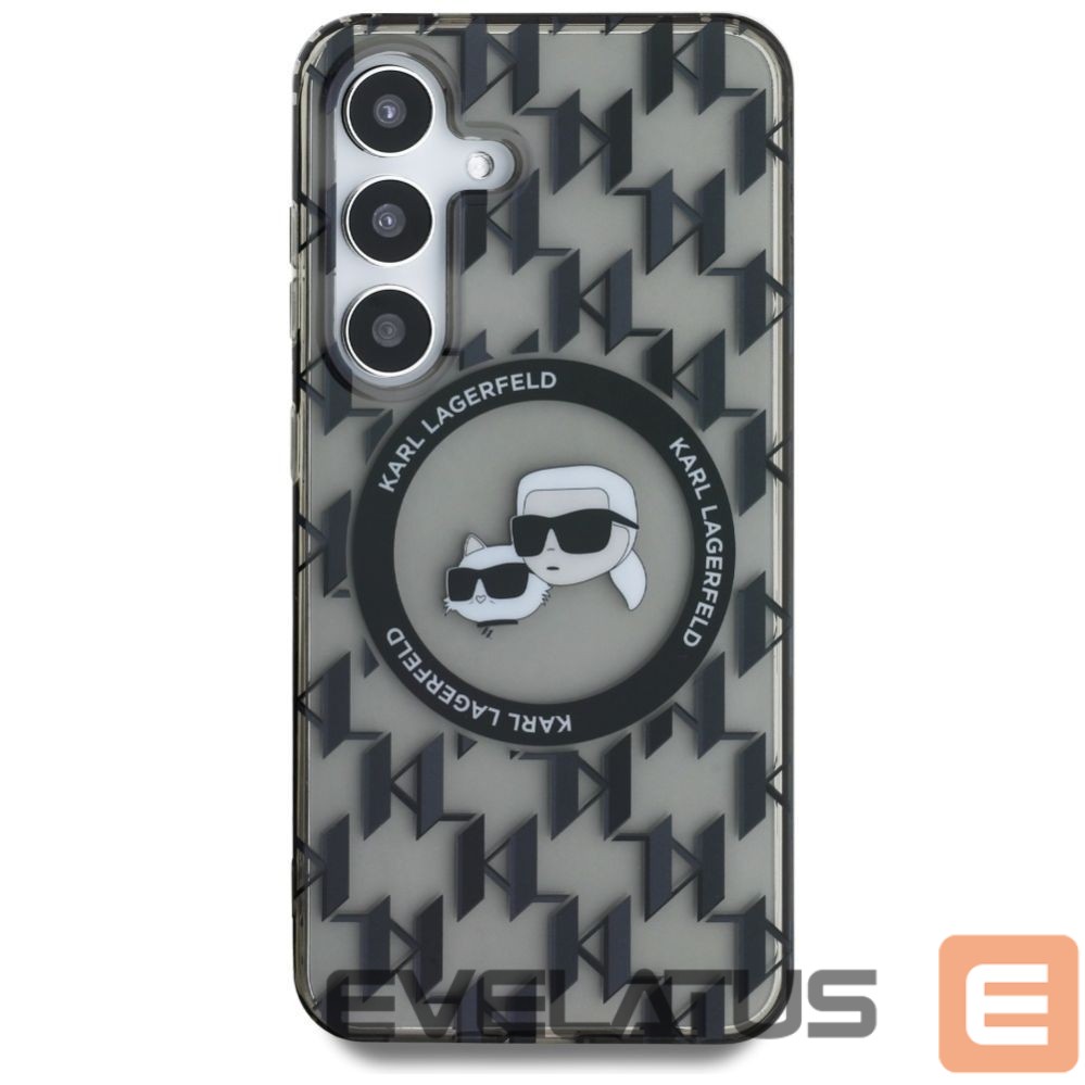Other goods Karl Lagerfeld Case Karl Lagerfeld Button Karl&Choupette Heads On KL Pattern MagSafe Samsung Galaxy S25 black