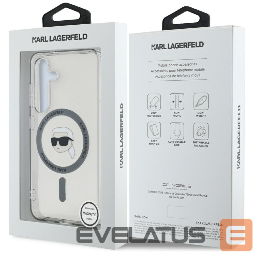Other goods Karl Lagerfeld Case Karl Lagerfeld Button Karl Head Printed Logo MagSafe Samsung Galaxy S25 black