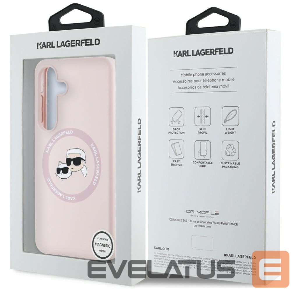 Other goods Karl Lagerfeld Karl Lagerfeld Silicone Double Heads And Circle MagSafe Samsung Galaxy S25 Case Pink